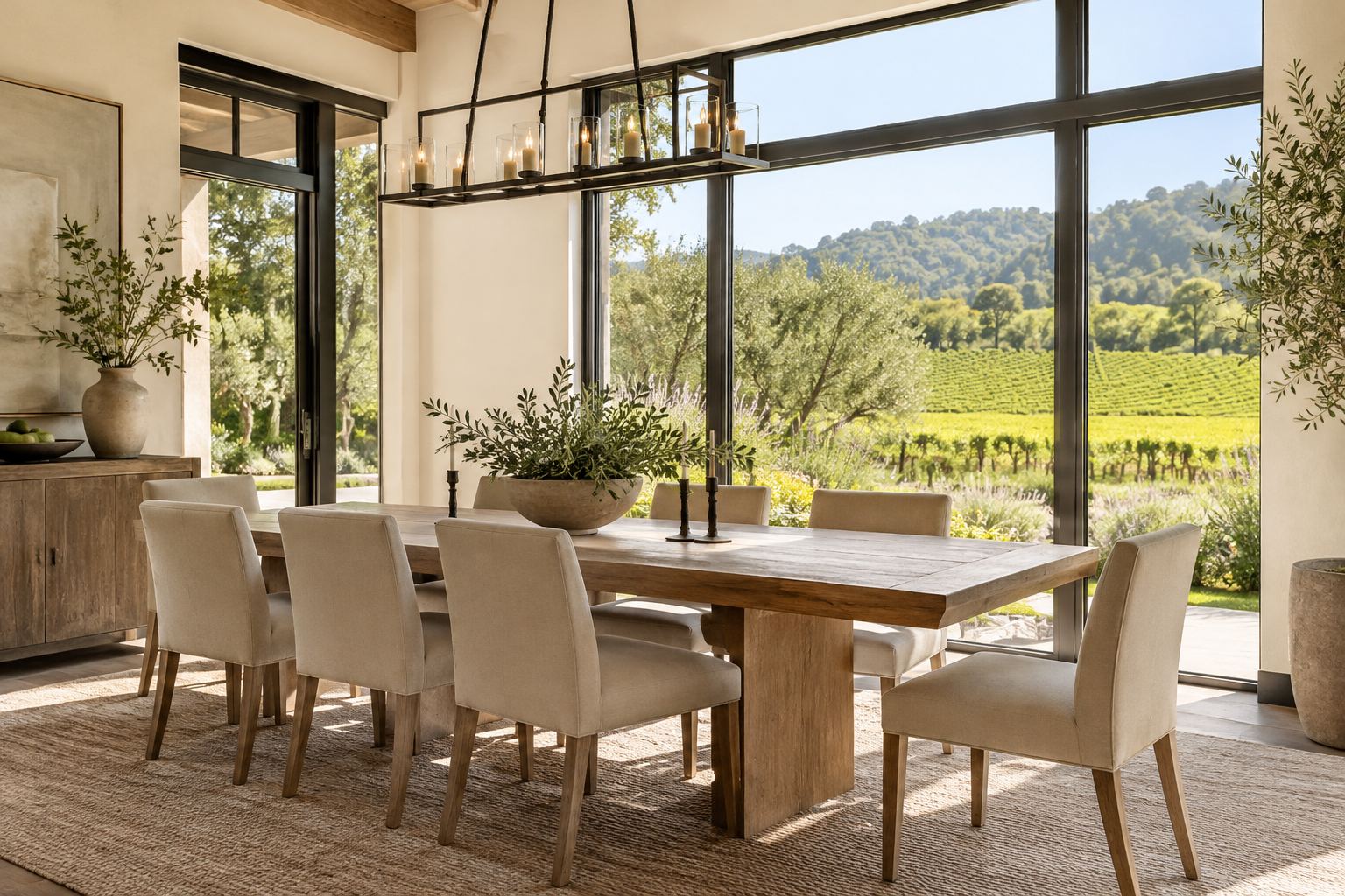 A bright farmhouse kitchen, illustrative